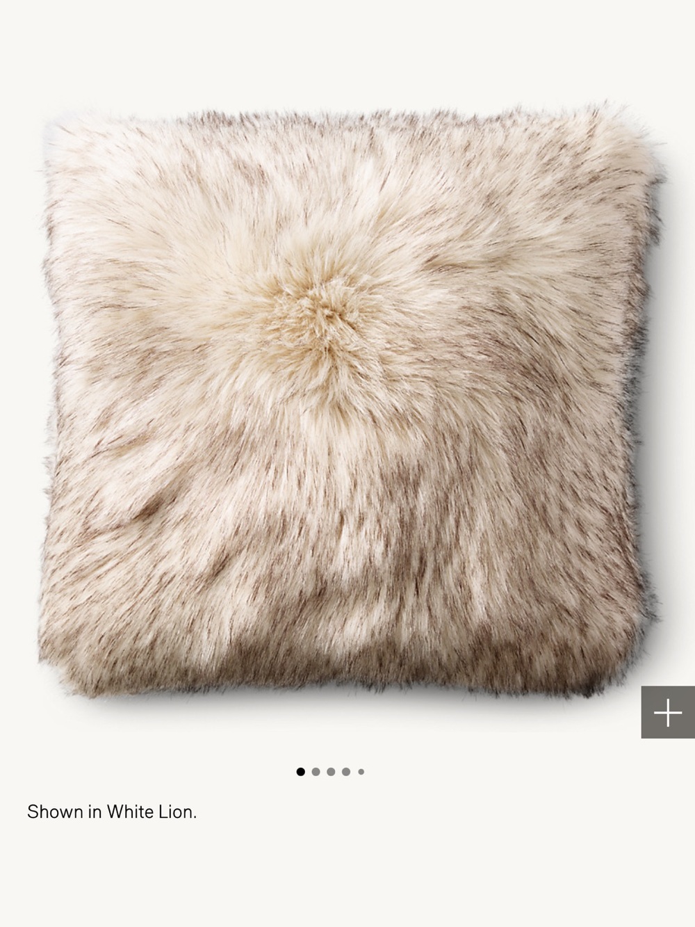 Restoration Hardware Ultimate Faux Fur Pillow Cover